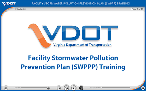 VDOT - Facility Stormwater Pollution Prevention Plan (SWPPP) Training Course